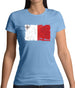 Malta Grunge Style Flag Womens T-Shirt Malta Grunge Style Flag Womens T-Shirt