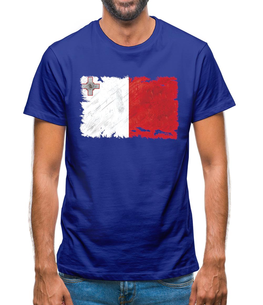 Malta Grunge Style Flag Mens T-Shirt Malta Grunge Style Flag Mens T-Shirt