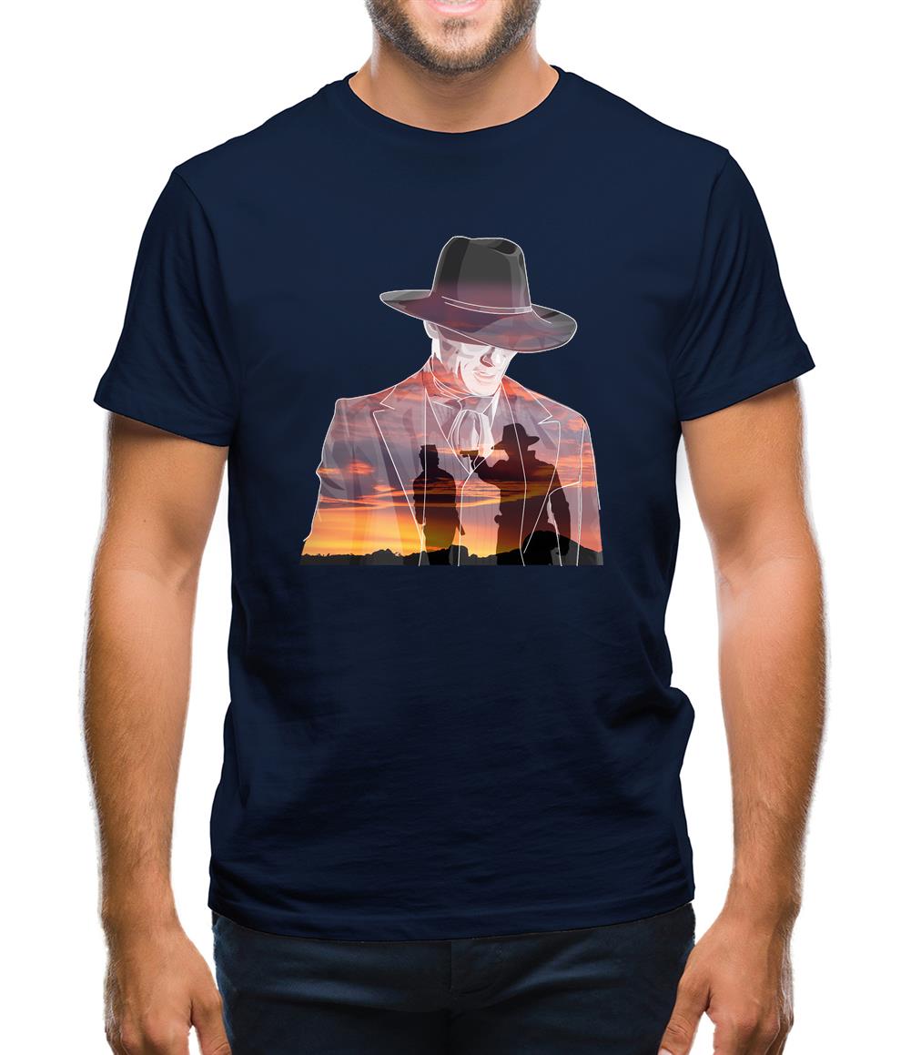 Man in Black Double Exposure Mens T-Shirt Man in Black Double Exposure Mens T-Shirt