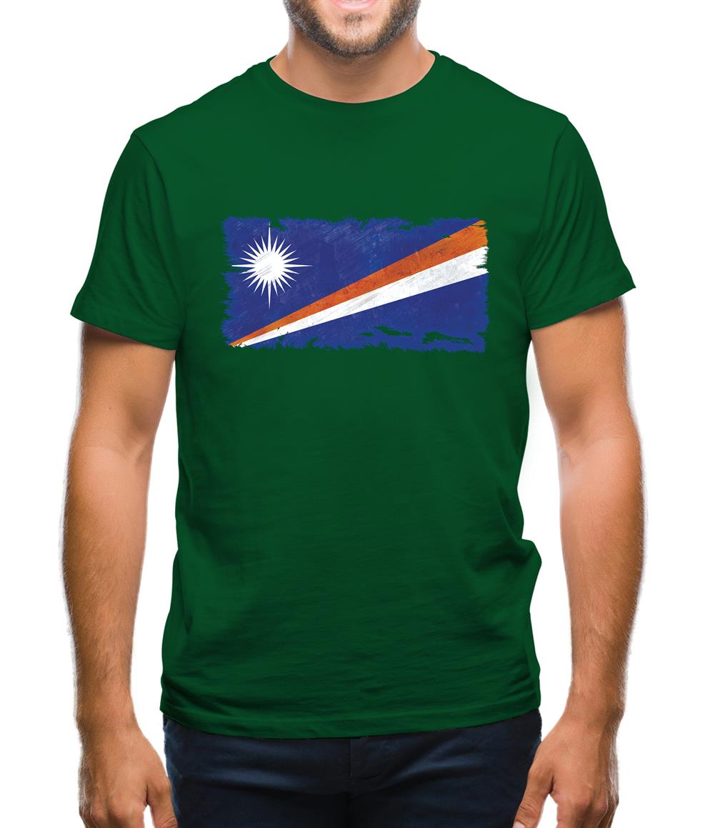 Marshall Islands Grunge Style Flag Mens T-Shirt Marshall Islands Grunge Style Flag Mens T-Shirt