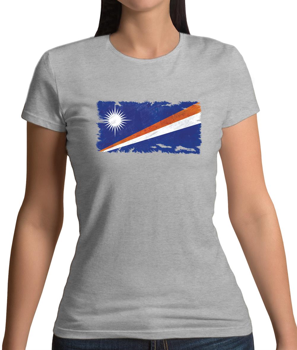 Marshall Islands Grunge Style Flag Womens T-Shirt Marshall Islands Grunge Style Flag Womens T-Shirt