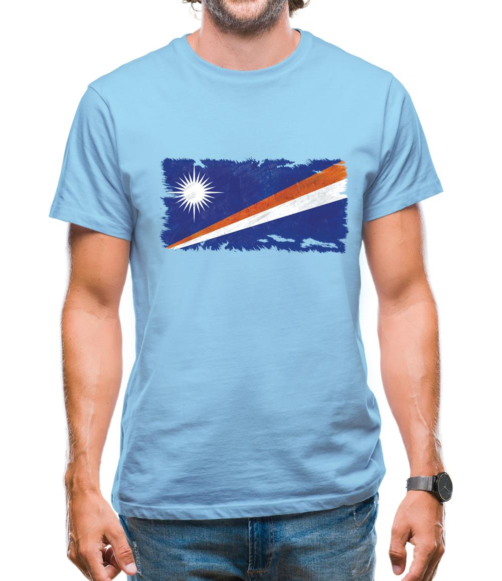 Marshall Islands Grunge Style Flag Mens T-Shirt Marshall Islands Grunge Style Flag Mens T-Shirt