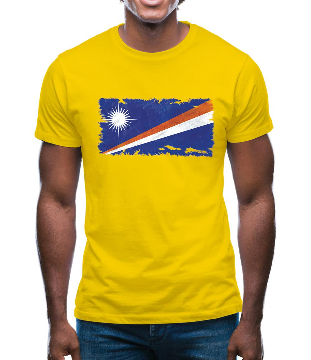 Marshall Islands Grunge Style Flag Mens T-Shirt Marshall Islands Grunge Style Flag Mens T-Shirt
