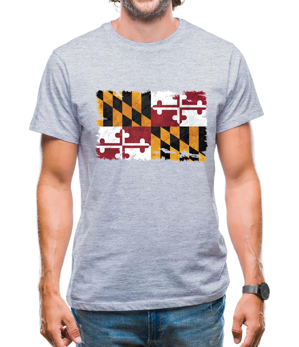 Maryland Grunge Style Flag Mens T-Shirt Maryland Grunge Style Flag Mens T-Shirt