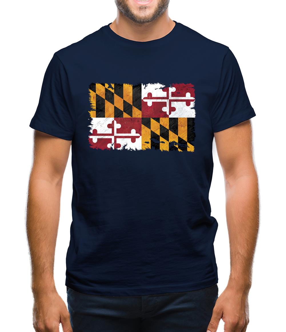Maryland Grunge Style Flag Mens T-Shirt Maryland Grunge Style Flag Mens T-Shirt