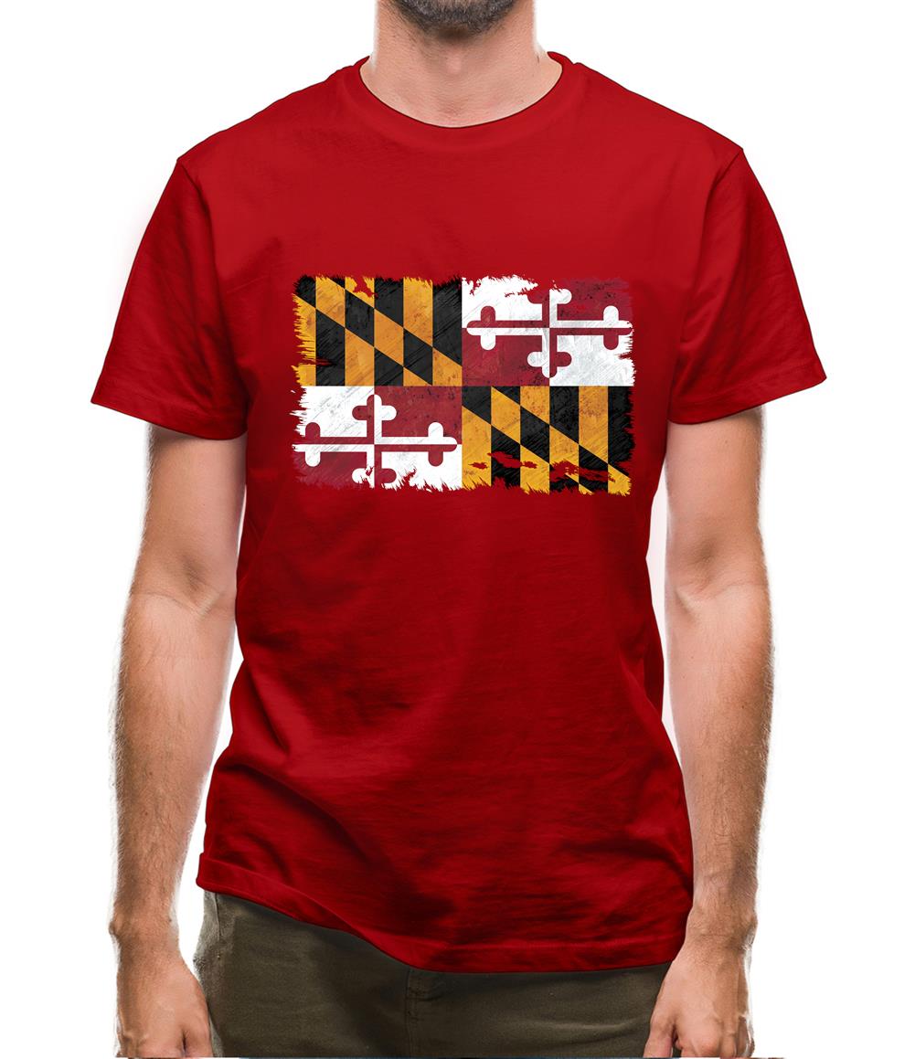 Maryland Grunge Style Flag Mens T-Shirt Maryland Grunge Style Flag Mens T-Shirt