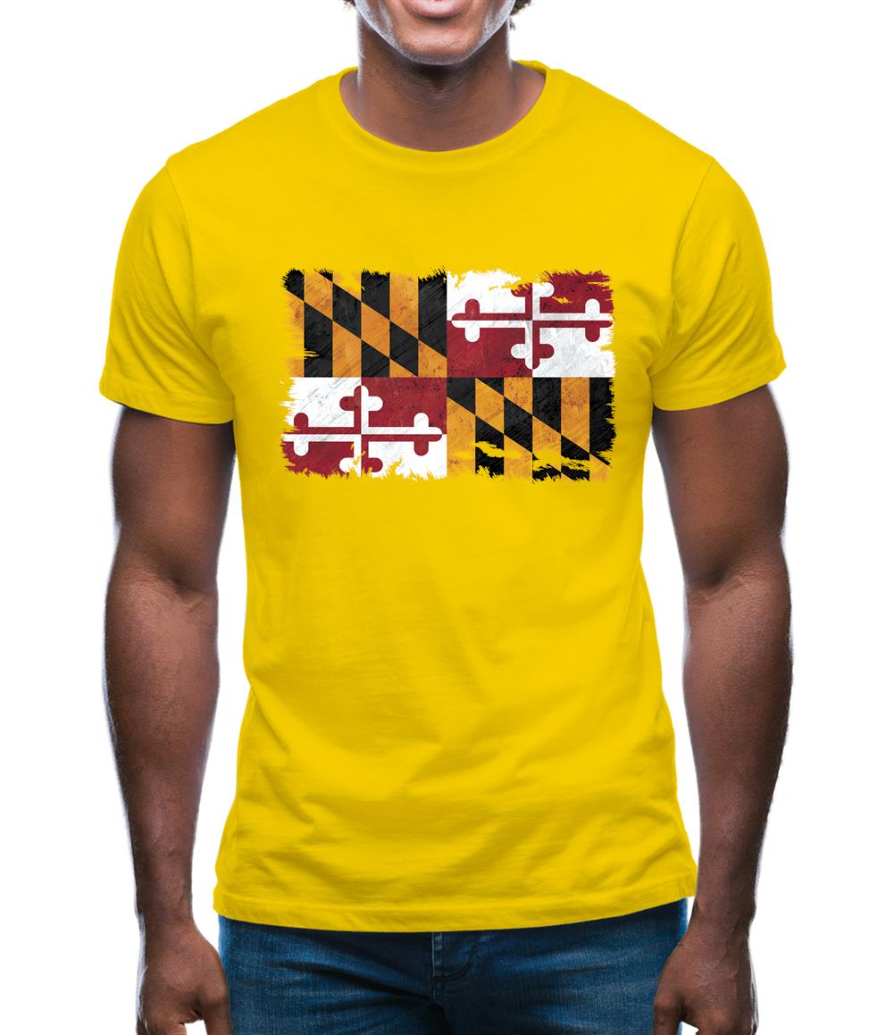 Maryland Grunge Style Flag Mens T-Shirt Maryland Grunge Style Flag Mens T-Shirt