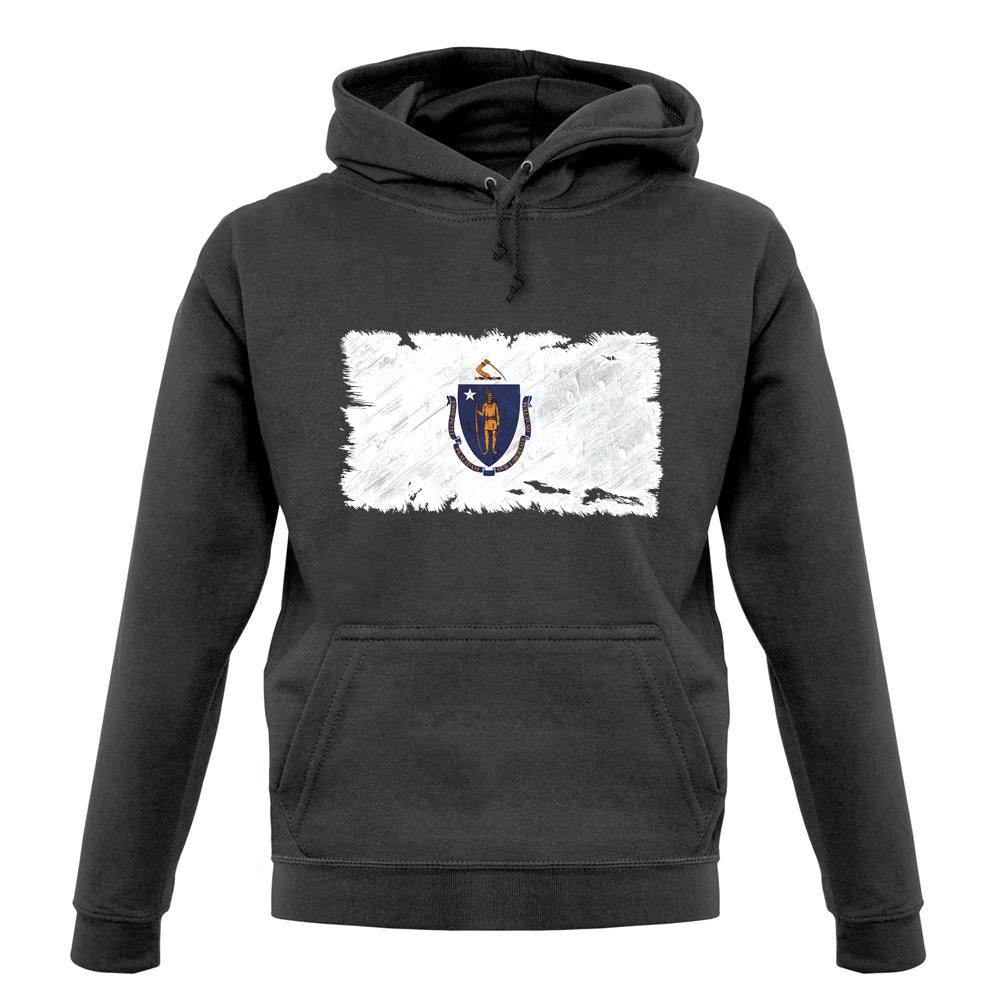 Massachusetts Grunge Style Flag unisex hoodie Massachusetts Grunge Style Flag unisex hoodie