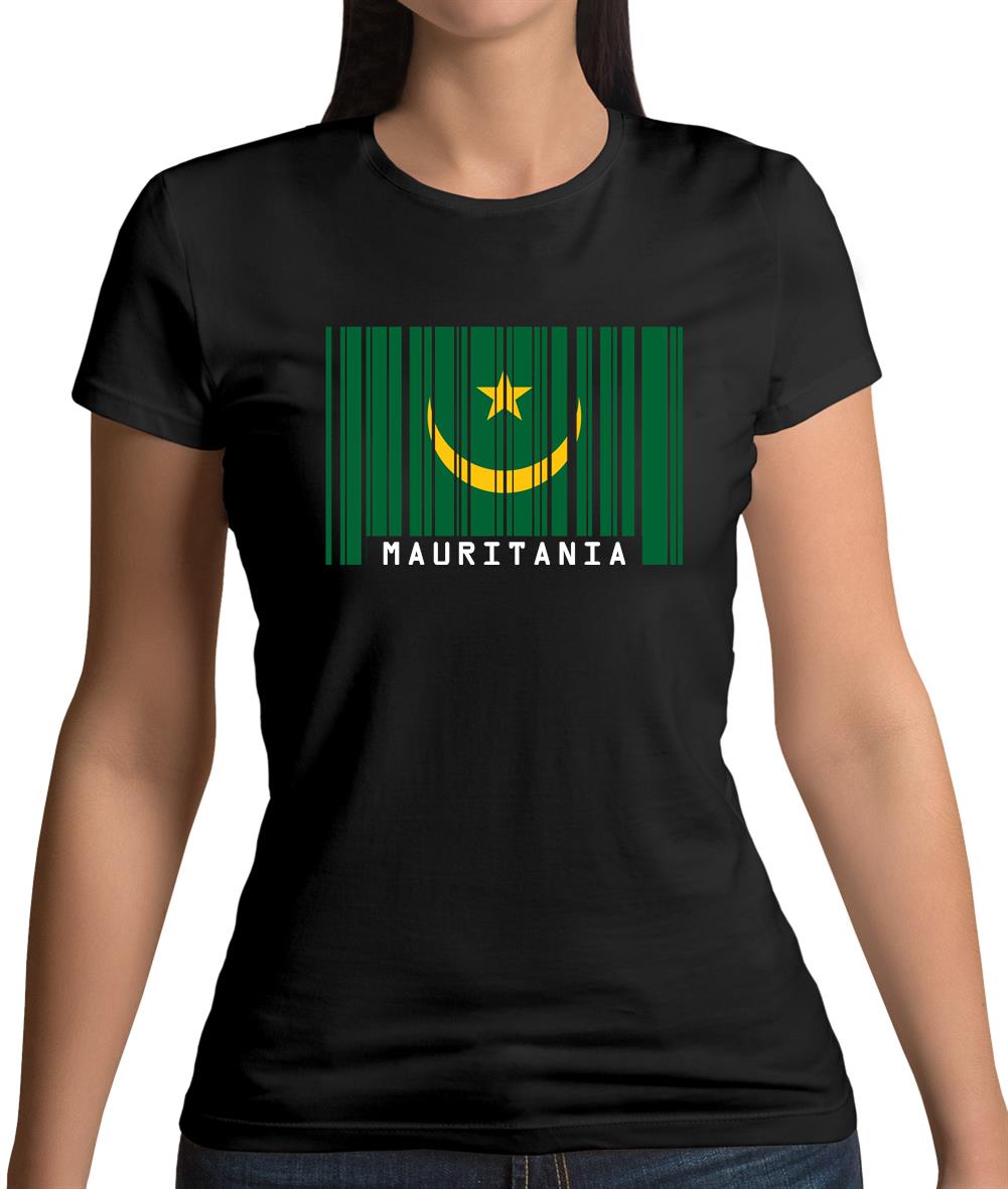 Mauritania Barcode Style Flag Womens T-Shirt Mauritania Barcode Style Flag Womens T-Shirt