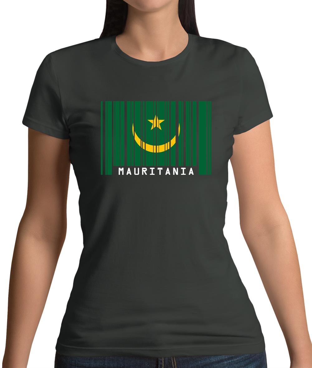 Mauritania Barcode Style Flag Womens T-Shirt Mauritania Barcode Style Flag Womens T-Shirt