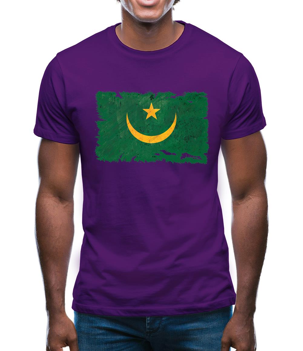 Mauritania Grunge Style Flag Mens T-Shirt Mauritania Grunge Style Flag Mens T-Shirt