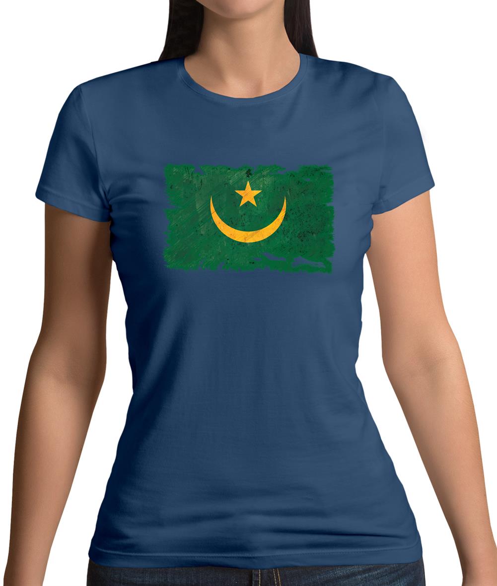 Mauritania Grunge Style Flag Womens T-Shirt Mauritania Grunge Style Flag Womens T-Shirt