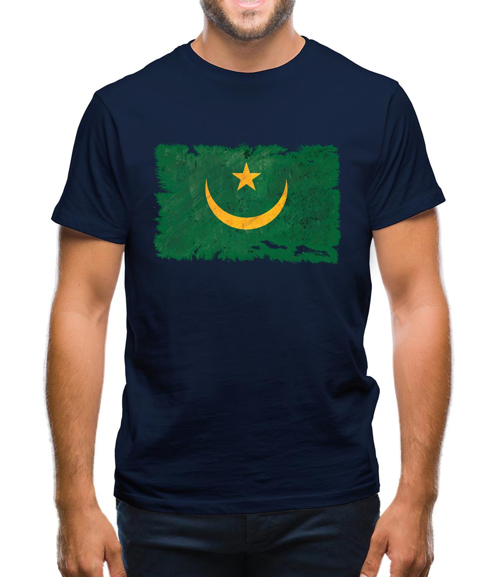 Mauritania Grunge Style Flag Mens T-Shirt Mauritania Grunge Style Flag Mens T-Shirt