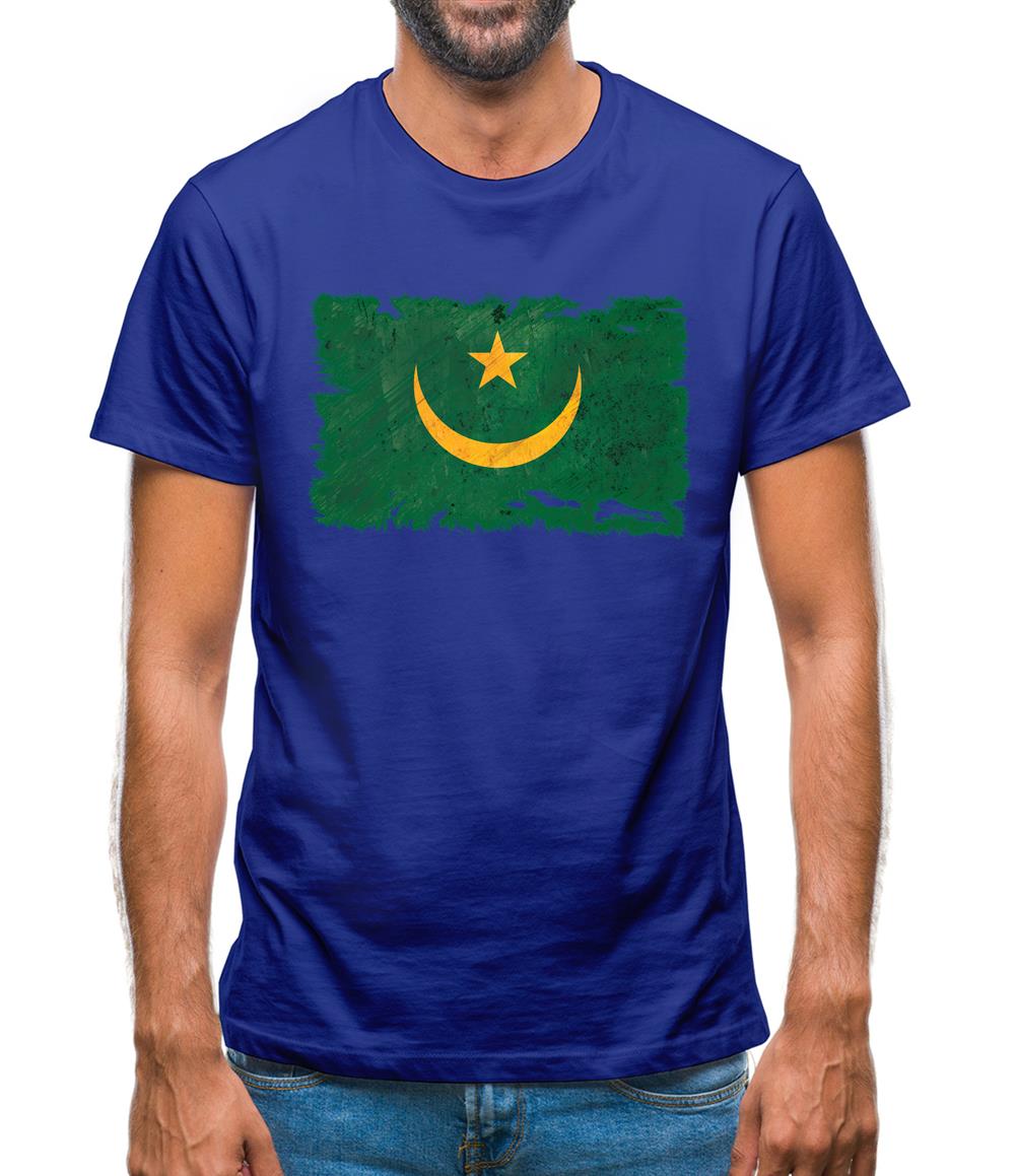 Mauritania Grunge Style Flag Mens T-Shirt Mauritania Grunge Style Flag Mens T-Shirt