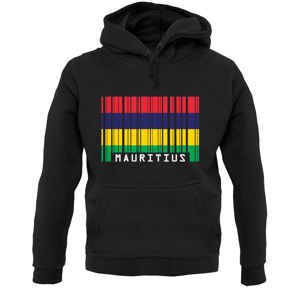 Mauritius Barcode Style Flag Unisex Hoodie