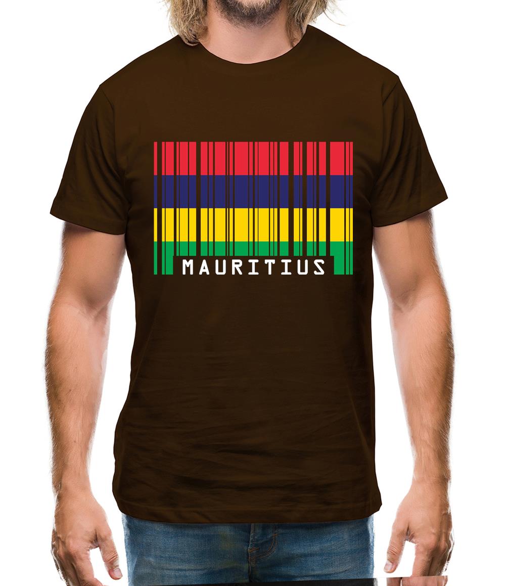 Mauritius Barcode Style Flag Mens T-Shirt Mauritius Barcode Style Flag Mens T-Shirt