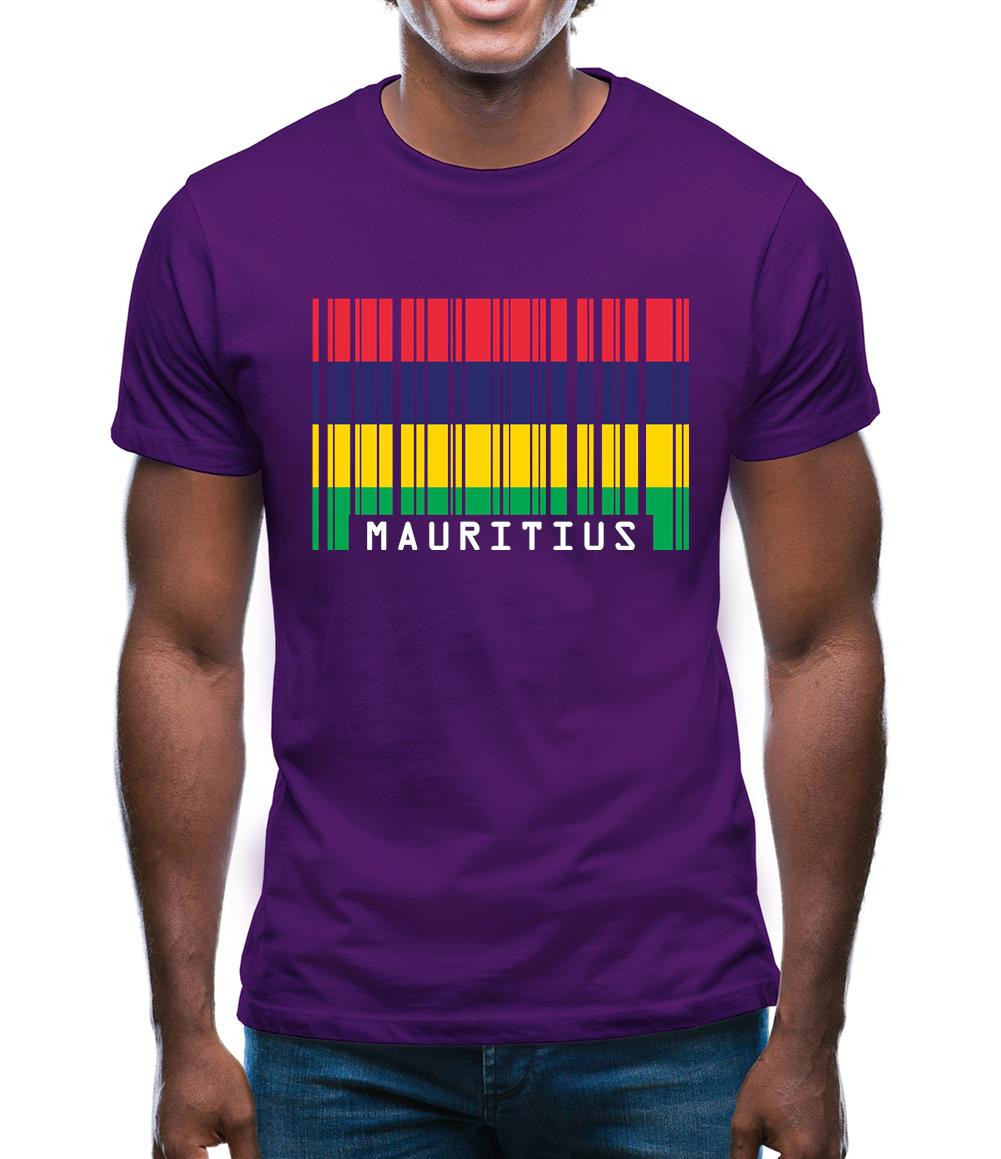 Mauritius Barcode Style Flag Mens T-Shirt Mauritius Barcode Style Flag Mens T-Shirt