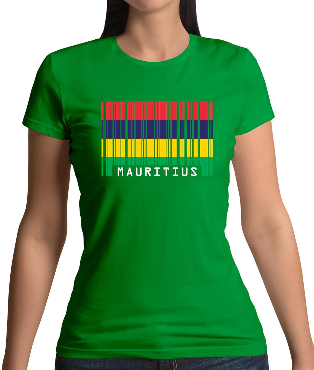 Mauritius Barcode Style Flag Womens T-Shirt Mauritius Barcode Style Flag Womens T-Shirt