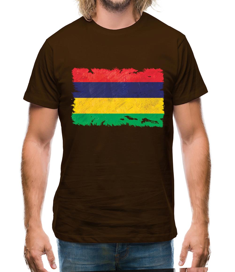 Mauritius Grunge Style Flag Mens T-Shirt Mauritius Grunge Style Flag Mens T-Shirt