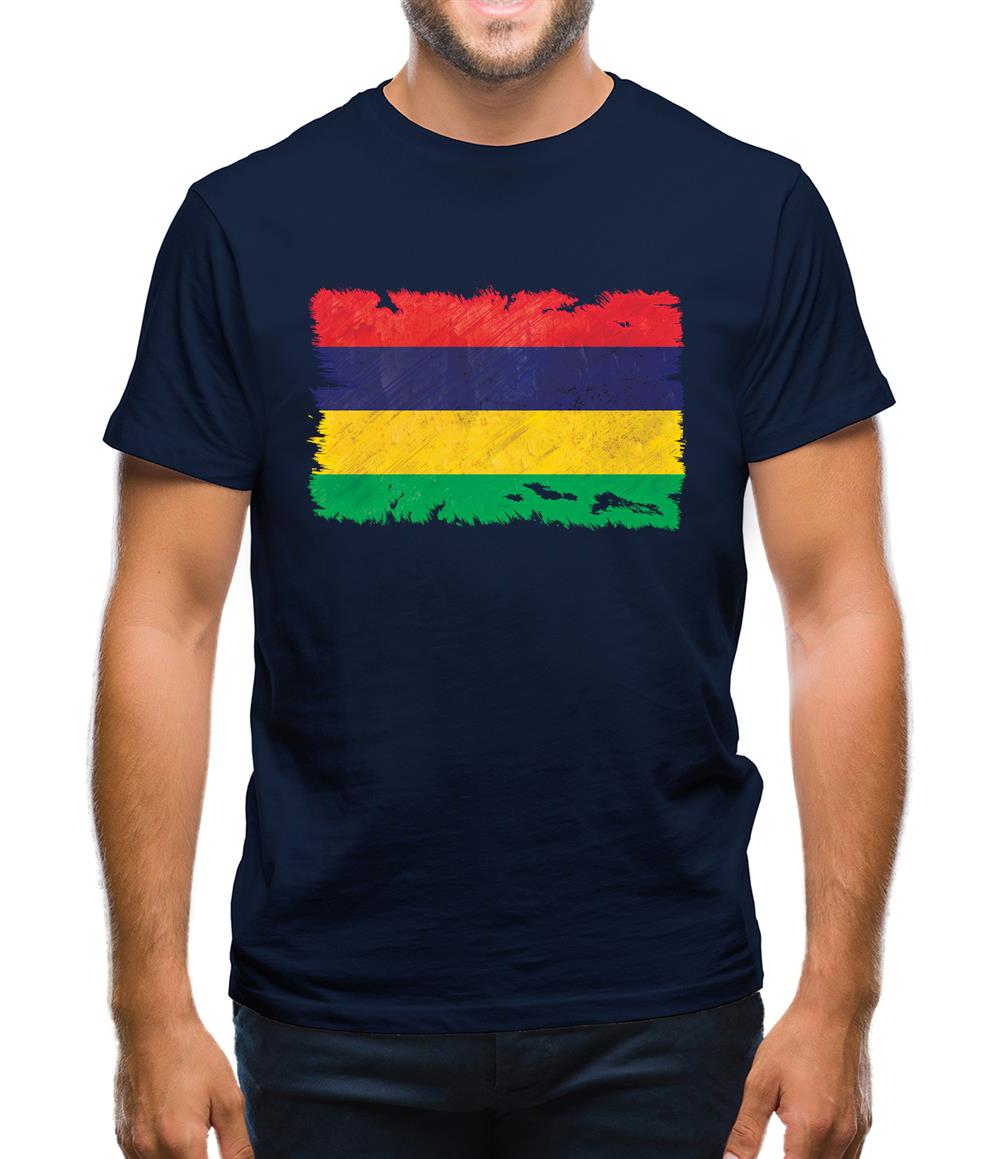 Mauritius Grunge Style Flag Mens T-Shirt Mauritius Grunge Style Flag Mens T-Shirt