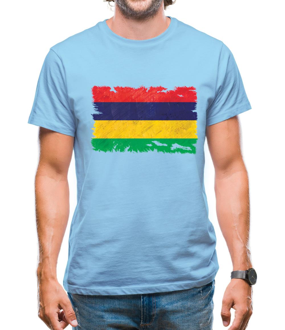 Mauritius Grunge Style Flag Mens T-Shirt Mauritius Grunge Style Flag Mens T-Shirt
