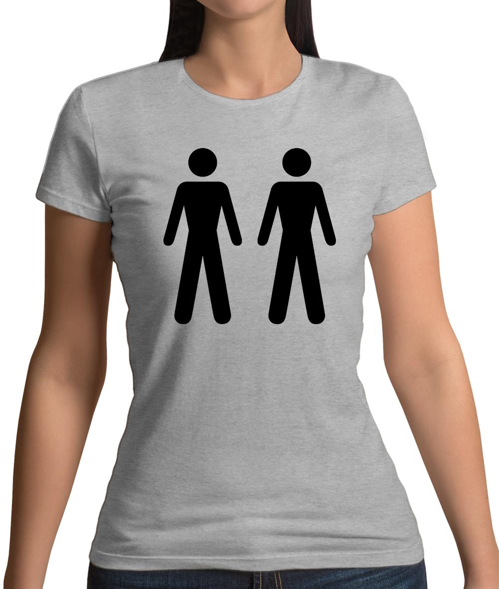 Men Men Toilet Sign Womens T-Shirt Men Men Toilet Sign Womens T-Shirt