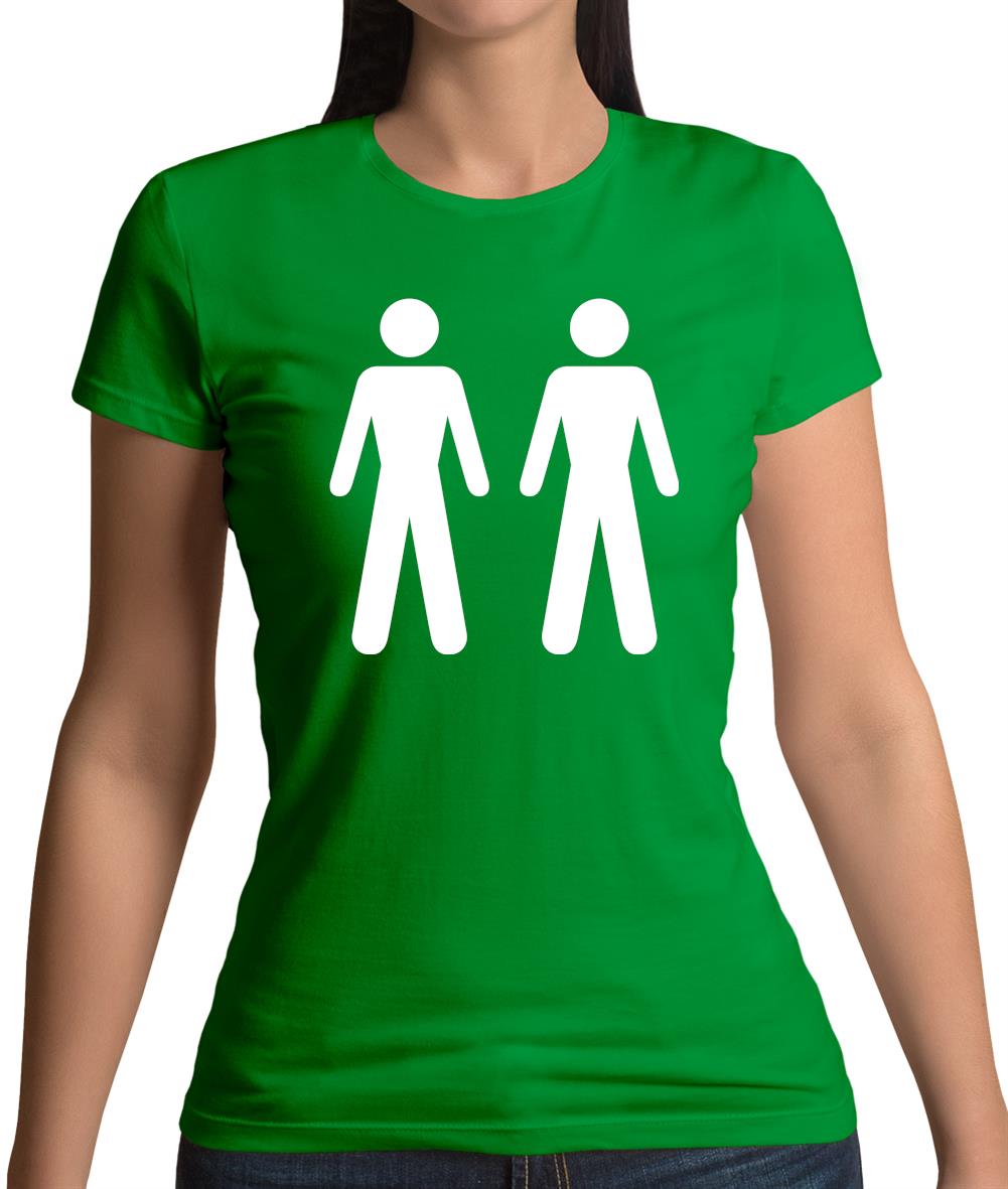 Men Men Toilet Sign Womens T-Shirt Men Men Toilet Sign Womens T-Shirt