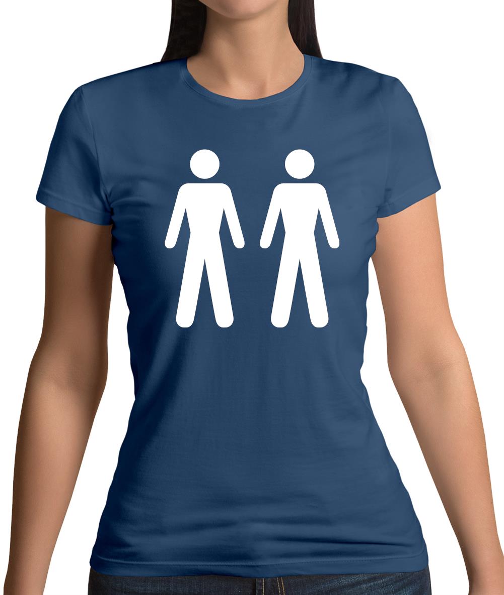 Men Men Toilet Sign Womens T-Shirt Men Men Toilet Sign Womens T-Shirt