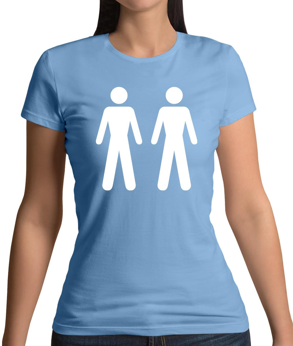Men Men Toilet Sign Womens T-Shirt Men Men Toilet Sign Womens T-Shirt