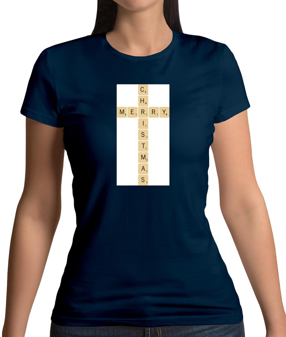 Merry Christmas Letter Piece Womens T-Shirt Merry Christmas Letter Piece Womens T-Shirt