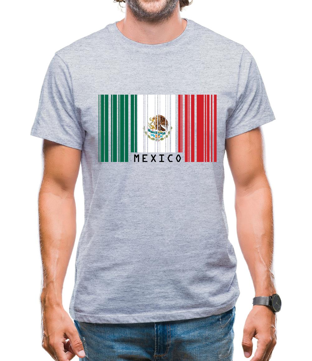 Mexico Barcode Style Flag Mens T-Shirt Mexico Barcode Style Flag Mens T-Shirt