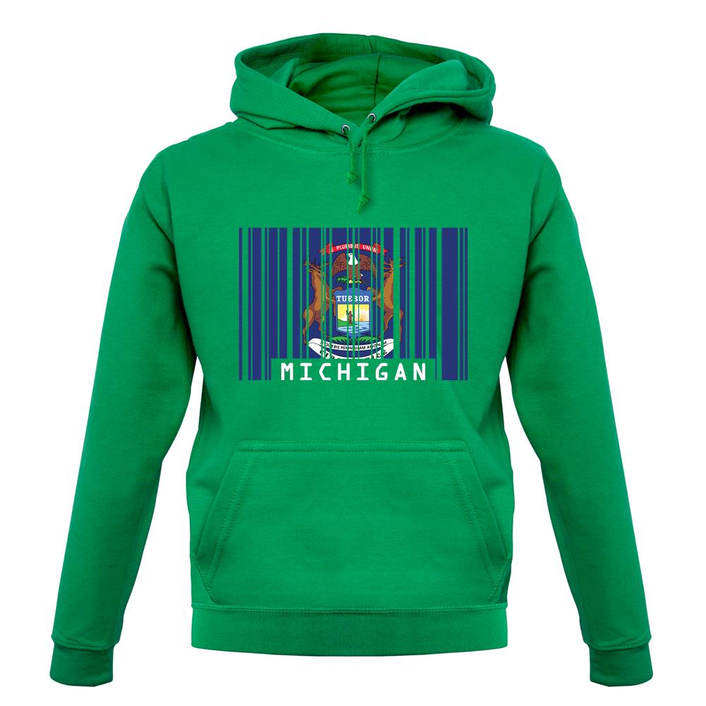 Michigan Barcode Style Flag unisex hoodie Michigan Barcode Style Flag unisex hoodie