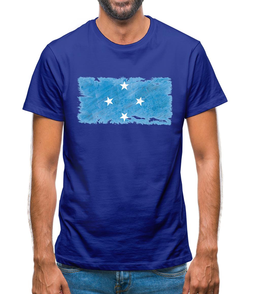 Micronesia Grunge Style Flag Mens T-Shirt Micronesia Grunge Style Flag Mens T-Shirt