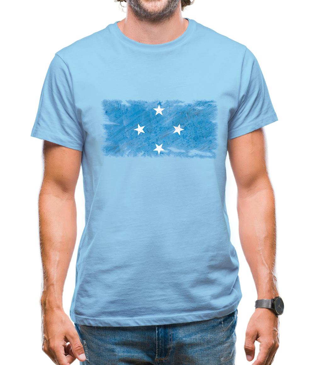 Micronesia Grunge Style Flag Mens T-Shirt Micronesia Grunge Style Flag Mens T-Shirt