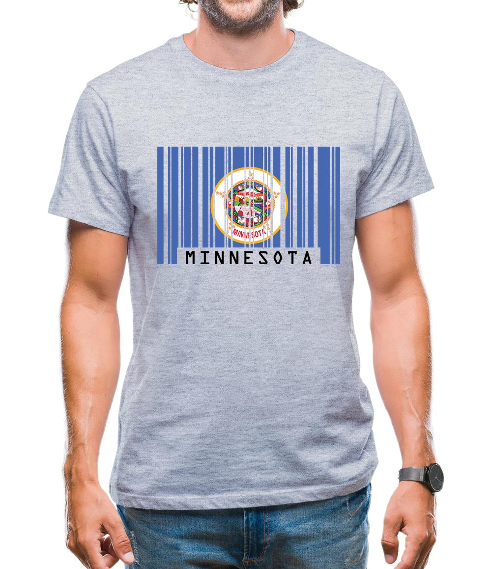 Minnesota Barcode Style Flag Mens T-Shirt Minnesota Barcode Style Flag Mens T-Shirt