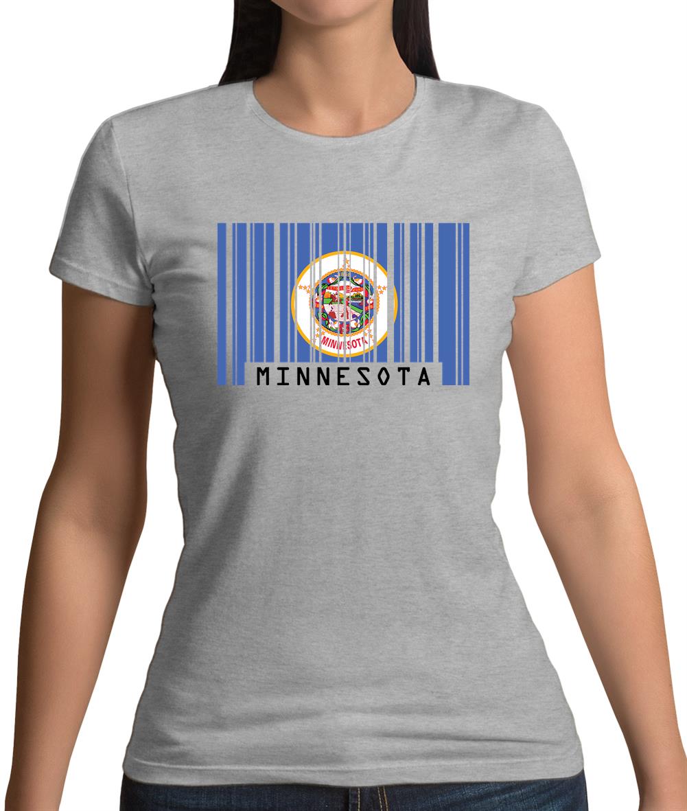Minnesota Barcode Style Flag Womens T-Shirt Minnesota Barcode Style Flag Womens T-Shirt