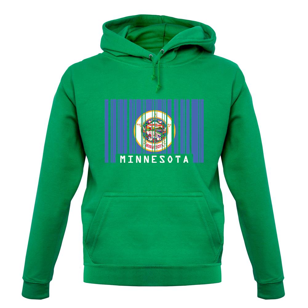 Minnesota Barcode Style Flag unisex hoodie Minnesota Barcode Style Flag unisex hoodie