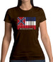 Mississippi Barcode Style Flag Womens T-Shirt Mississippi Barcode Style Flag Womens T-Shirt