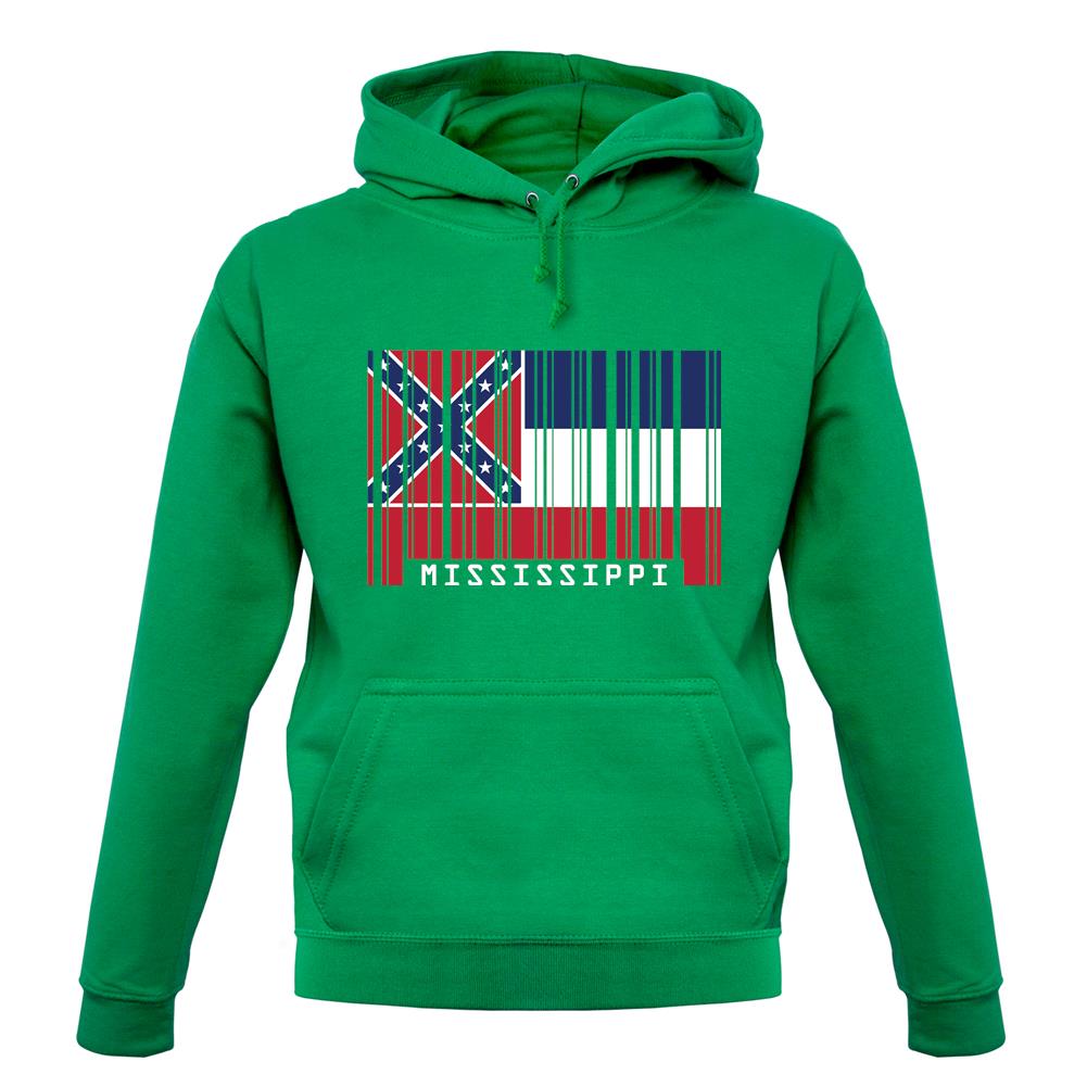 Mississippi Barcode Style Flag unisex hoodie Mississippi Barcode Style Flag unisex hoodie