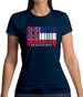 Mississippi Barcode Style Flag Womens T-Shirt Mississippi Barcode Style Flag Womens T-Shirt