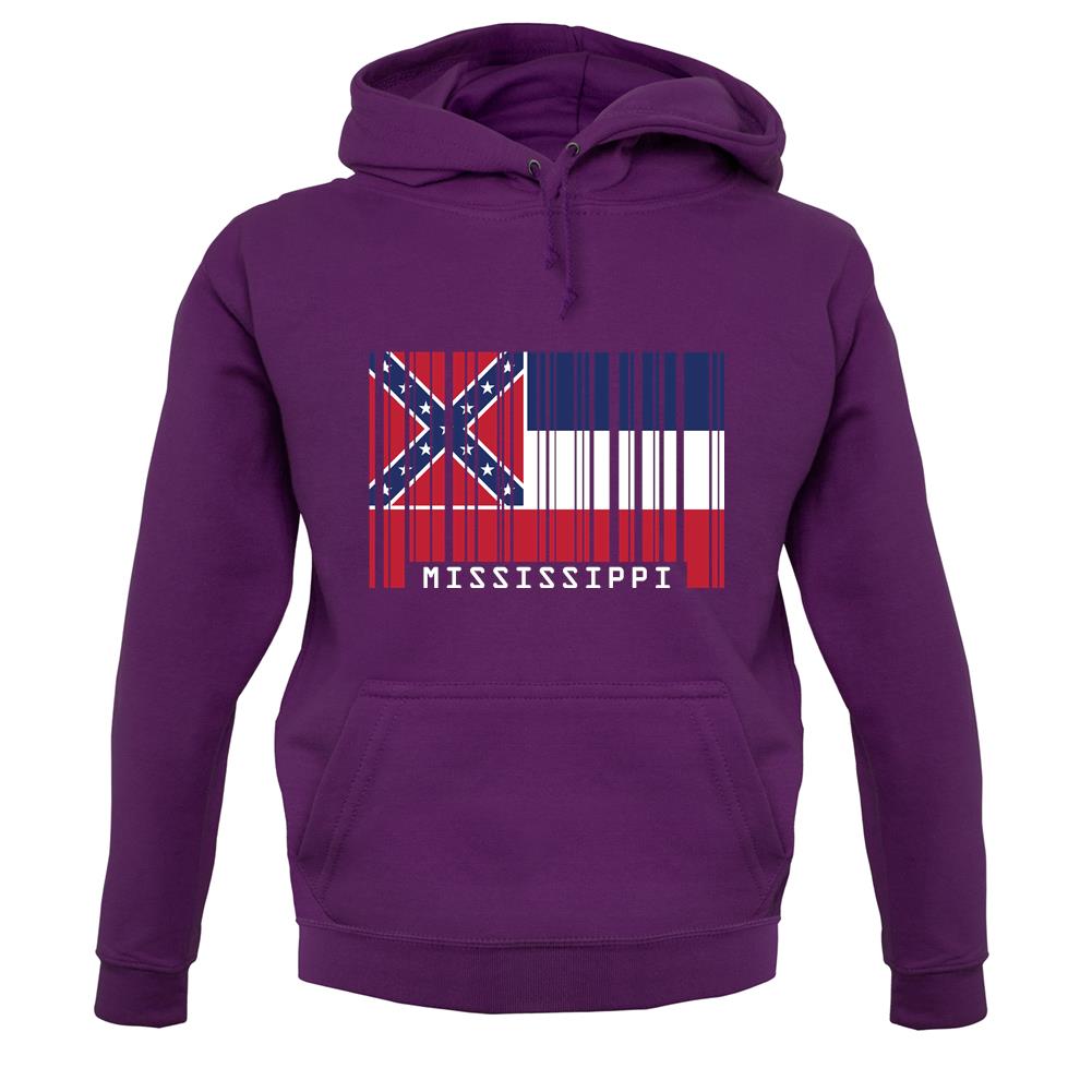 Mississippi Barcode Style Flag unisex hoodie Mississippi Barcode Style Flag unisex hoodie