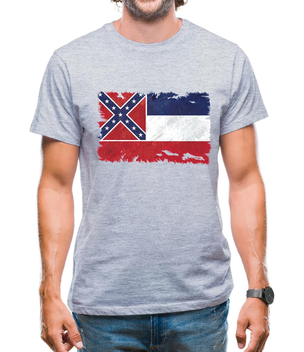 Mississippi Grunge Style Flag Mens T-Shirt Mississippi Grunge Style Flag Mens T-Shirt