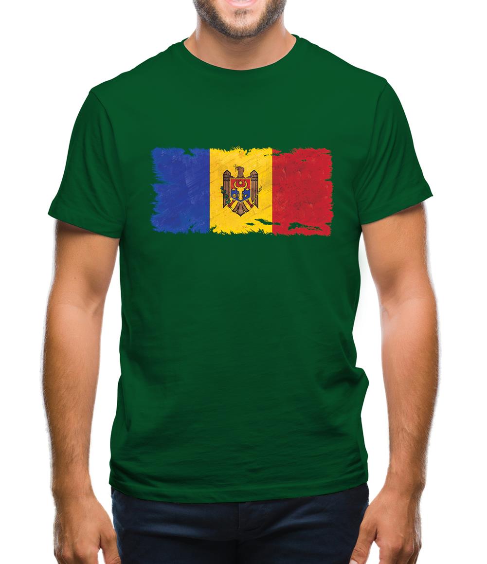 Moldova Grunge Style Flag Mens T-Shirt Moldova Grunge Style Flag Mens T-Shirt