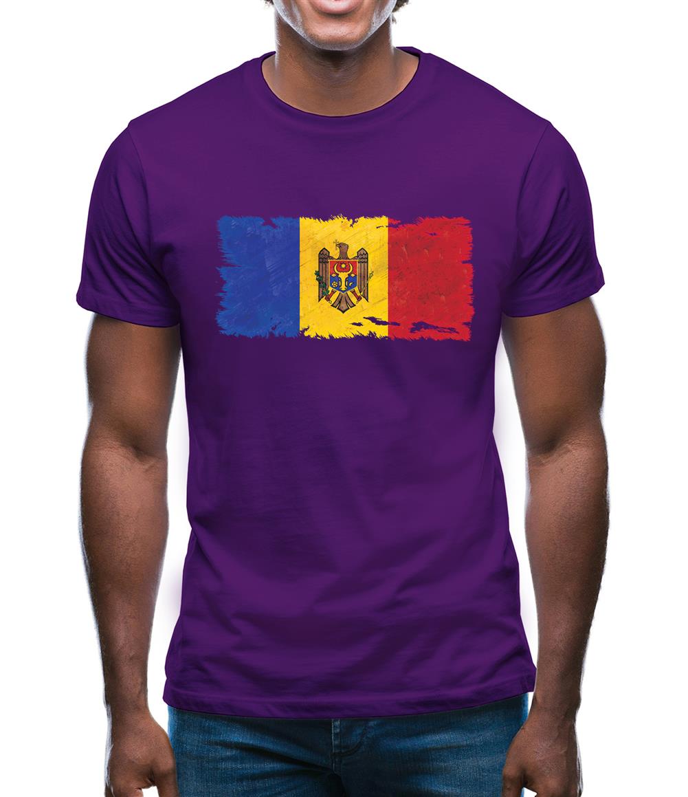 Moldova Grunge Style Flag Mens T-Shirt Moldova Grunge Style Flag Mens T-Shirt