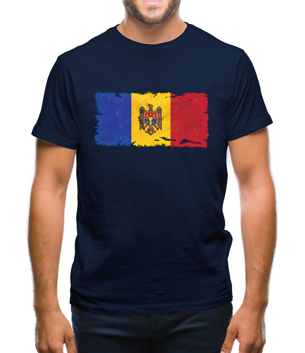 Moldova Grunge Style Flag Mens T-Shirt Moldova Grunge Style Flag Mens T-Shirt