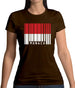 Monaco Barcode Style Flag Womens T-Shirt Monaco Barcode Style Flag Womens T-Shirt