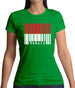Monaco Barcode Style Flag Womens T-Shirt Monaco Barcode Style Flag Womens T-Shirt