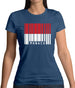 Monaco Barcode Style Flag Womens T-Shirt Monaco Barcode Style Flag Womens T-Shirt