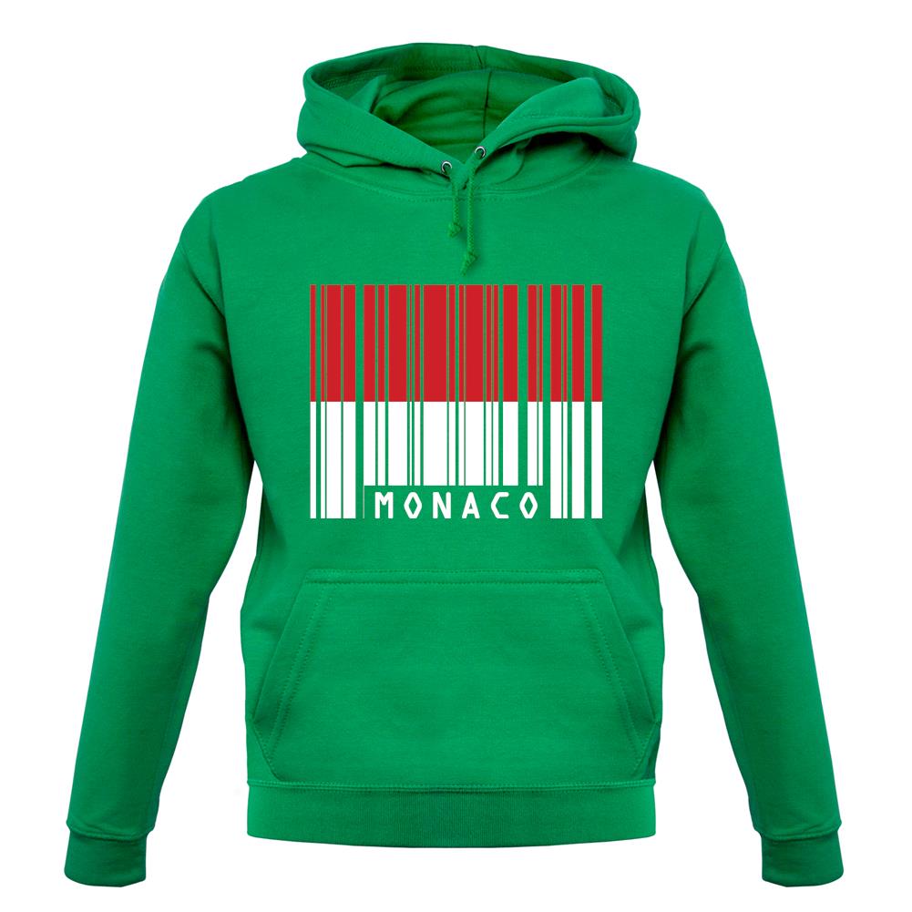 Monaco Barcode Style Flag unisex hoodie Monaco Barcode Style Flag unisex hoodie