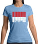 Monaco Barcode Style Flag Womens T-Shirt Monaco Barcode Style Flag Womens T-Shirt